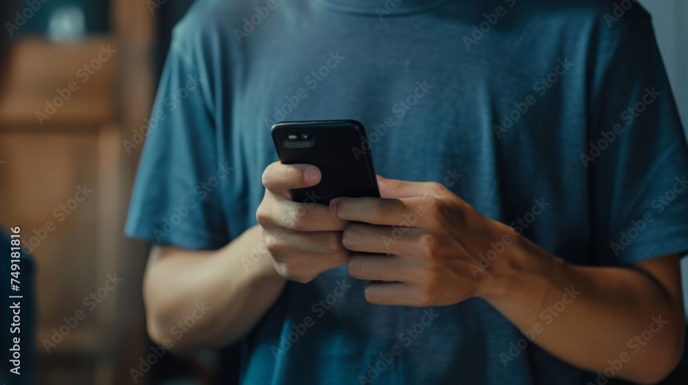 A close-up of a hand holding a smartphone in a dimly lit room, with a focus on the phone screen and the glow it casts on the fingers. A close-up of a hand holding a smartphone in a dimly lit room, with a focus on the phone screen and the glow it casts on the fingers.