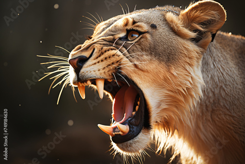 Lioness Displaying Dangerous Teeth