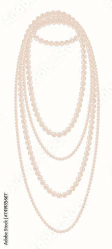 Vintage pearl necklace for women, accessories