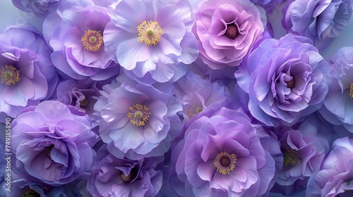 violet eustoma flowers © INK ART BACKGROUND