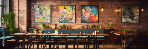 Charming Rustic Bistro Featuring Wooden Decor and Chalk Art Specials with Well-Stocked Drinks Counter