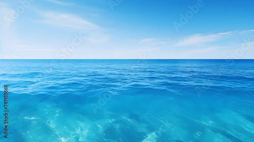 Mesmerizing Blue Ocean Expanse: A Symbiosis of Sky, Water, and Light © Mike