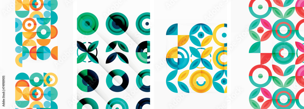 Round geometric elements and circles in background design for wallpaper, business card, cover, poster, banner, brochure, header, website Round geometric elements and circles in background design for wallpaper, business card, cover, poster, banner, brochure, header, website