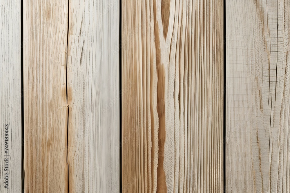 Fototapeta premium A wooden plain wallpaper with a rough and weathered surface, showing the natural cracks and grains of the wood