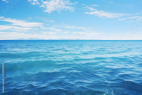 Mesmerizing Blue Ocean Expanse: A Symbiosis of Sky, Water, and Light