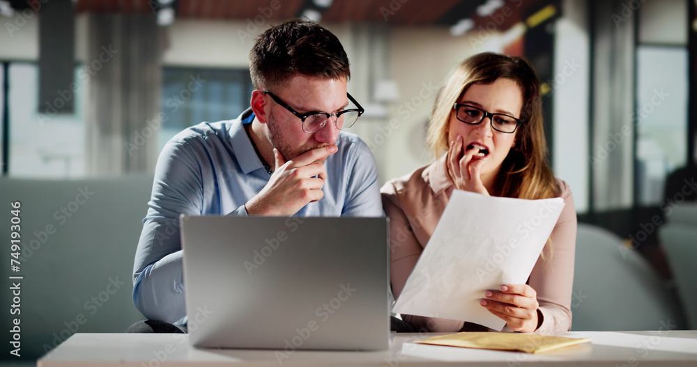 Family In Financial Trouble Having Stress Over Debt Family In Financial Trouble Having Stress Over Debt