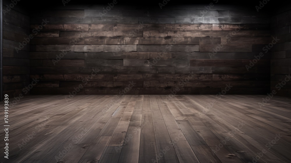 Abstract wooden beige dark studio background for product presentation. Empty room with shadows of window . 3d room with copy space. Abstract wooden beige dark studio background for product presentation. Empty room with shadows of window . 3d room with copy space.