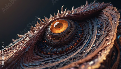 Artistic rendition of Sauron's crystalline eye, generative AI