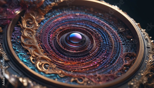 Artistic rendition of Sauron s crystalline eye  generative AI
