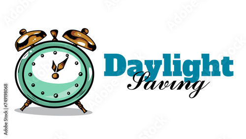 Vector illustration of a Banner for Change your clocks message for Daylight Saving Time.