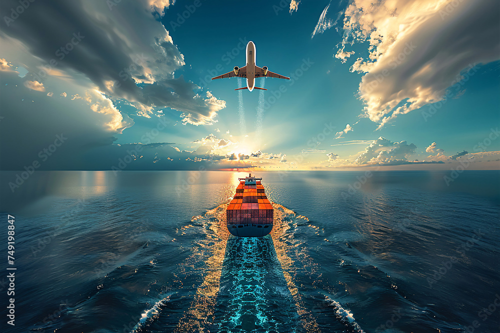 Obraz premium logistics and global trade, Logistics, cargo, supply chain