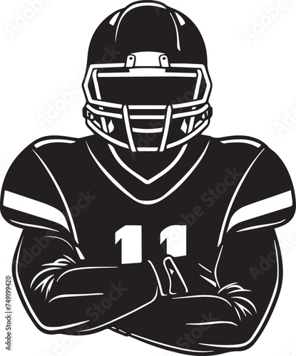 Vector illustration of an American football player
