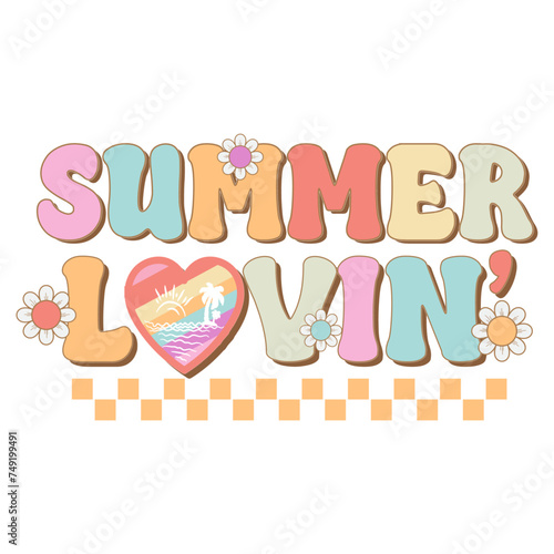 Retro Summer Quotes Design, Summer Quotes Groovy SVG Design, Quotes About Summer, Sunshine, Summer 2024