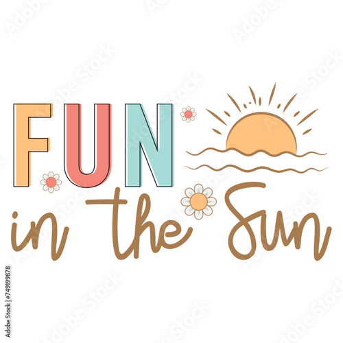 Retro Summer Quotes Design, Summer Quotes Groovy SVG Design, Quotes About Summer, Sunshine, Summer 2024