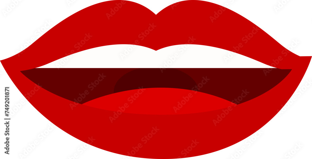 Smiling Mouth red lips Smiling Mouth red lips