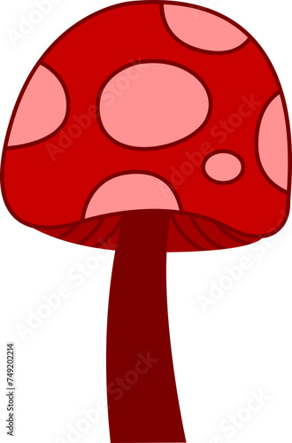 Magic red mushroom photo