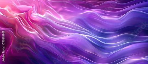 A gradient background in shades of purple and blue with wavy lines spreading across the entire image. The lines create a dynamic and captivating visual effect, drawing the viewers gaze in a