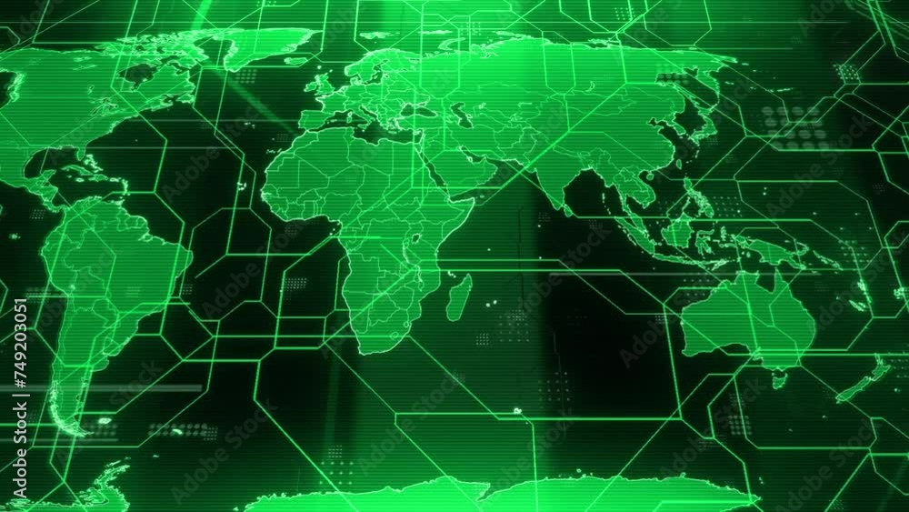 Green Virtual World Map Green Virtual World Map