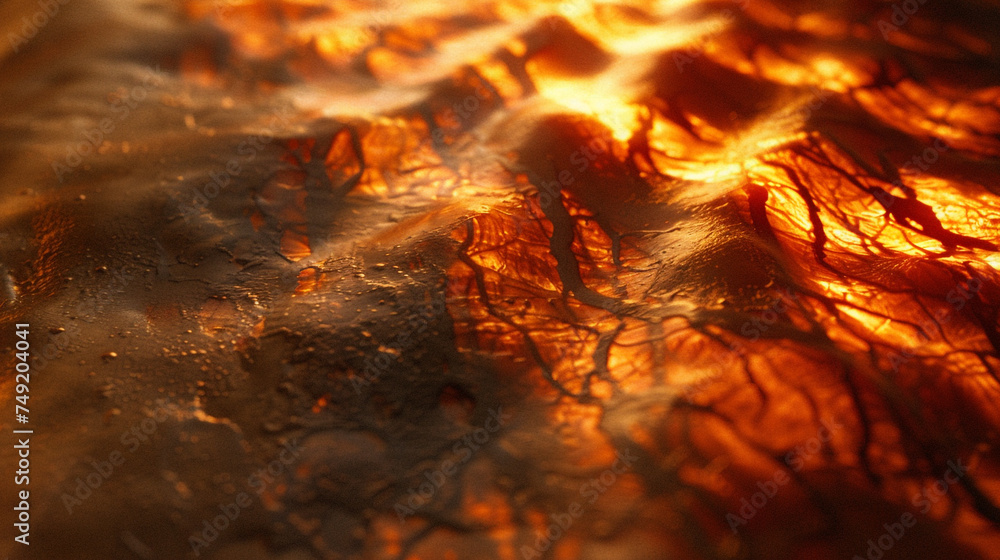 Fototapeta premium dynamic shadow cast by a moving flame on a texture