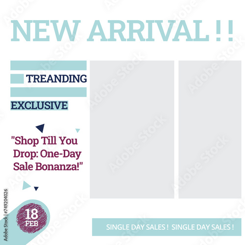 New Arrival! Social Media Template Instagram Vector