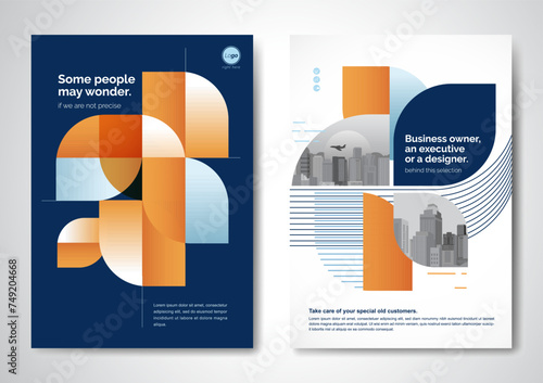 Template vector design for Brochure, AnnualReport, Magazine, Poster, Corporate Presentation, Portfolio, Flyer, infographic, layout modern with color size A4, Front and back, Easy to use.