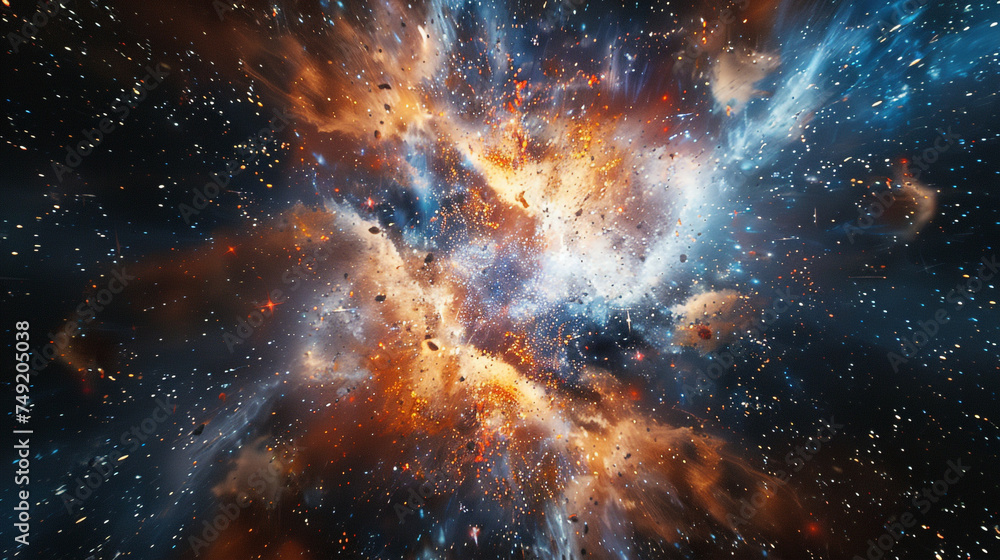 Obraz premium energetic bursts of light forming an abstract background