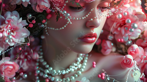girl with pearls
