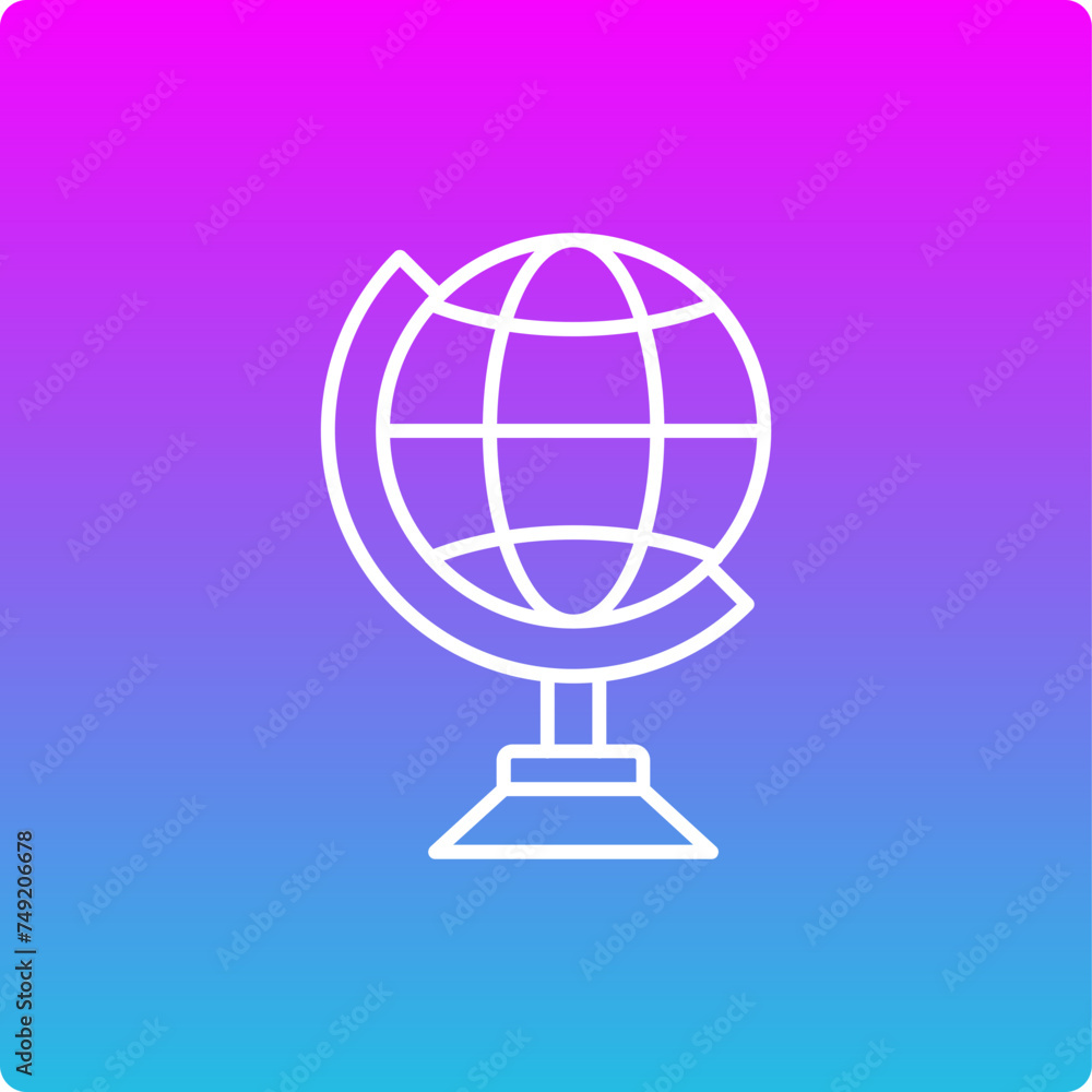 Globe Stand Icon Globe Stand Icon