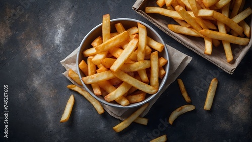 Top View Delicious Fries