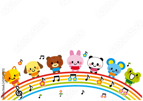 フレーム,動物,誕生日,子供,パーティー,虹,かわいい,幼稚園,保育園,保育,クリスマス,イラスト,春,入園式,どうぶつ,おめでとう,園児,ウサギ,ネコ,ハッピーバースデー,ねずみ,楽しい,音楽,音符,卒園式,キャラクター,パンダ,イベント,花,クマ,卒業式,入学式,友達,可愛い,ともだち,仲良し,保育士,児童,嬉しい,なかよし,幼児,メッセージ,看板,お知らせ,枠,猫,リス,犬,ネズミ
