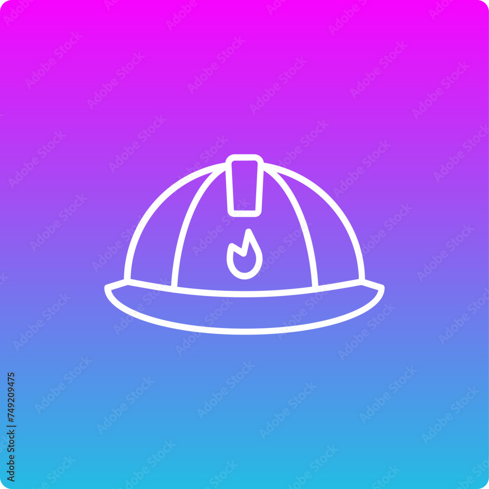 Fototapeta premium Firefighter Helmet Icon