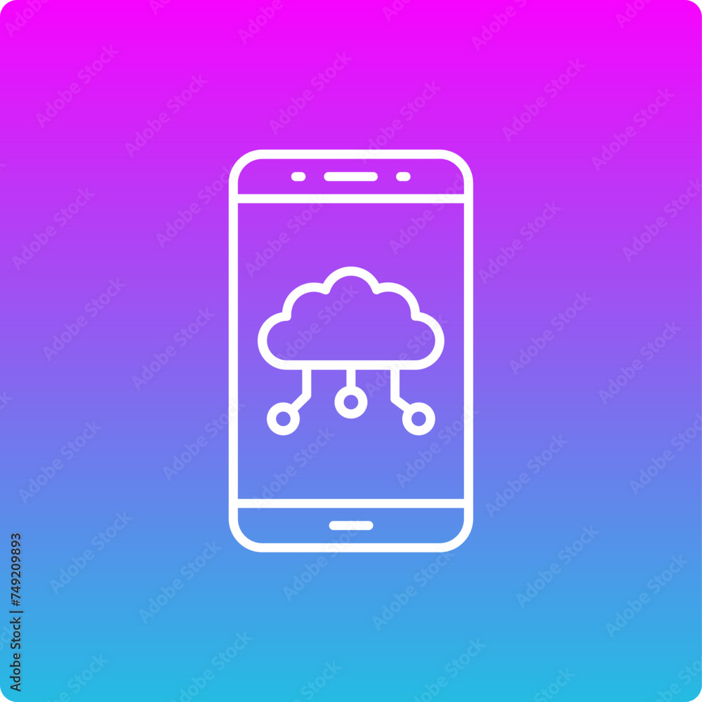 Mobile Cloud Icon Mobile Cloud Icon
