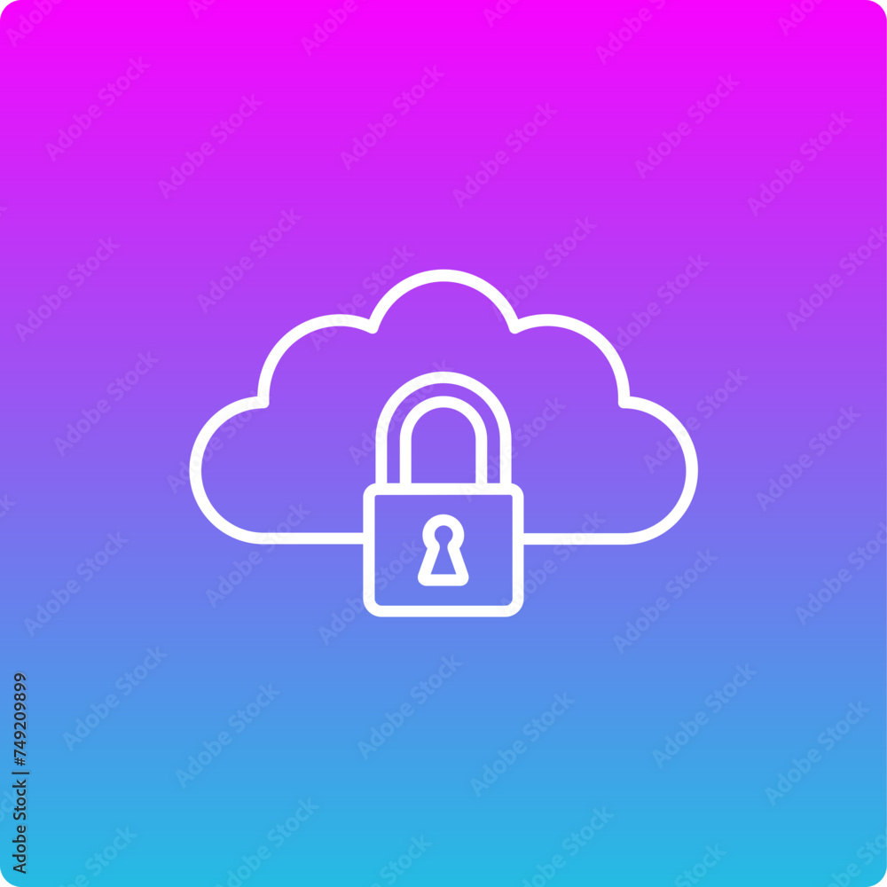 Cloud Lock Icon Cloud Lock Icon