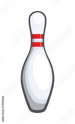 classic simple cartoon ten pin bowling pin