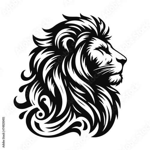 Wallpaper Mural lion head tattoo Vector logotype silhouette  Torontodigital.ca