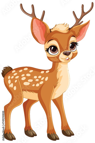 Vector illustration of an adorable young deer.