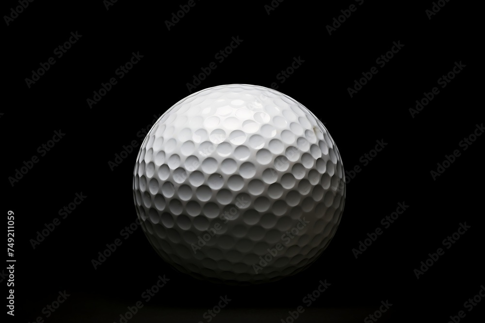 Golf ball isolated on black background. Golf ball on black background Golf ball isolated on black background. Golf ball on black background