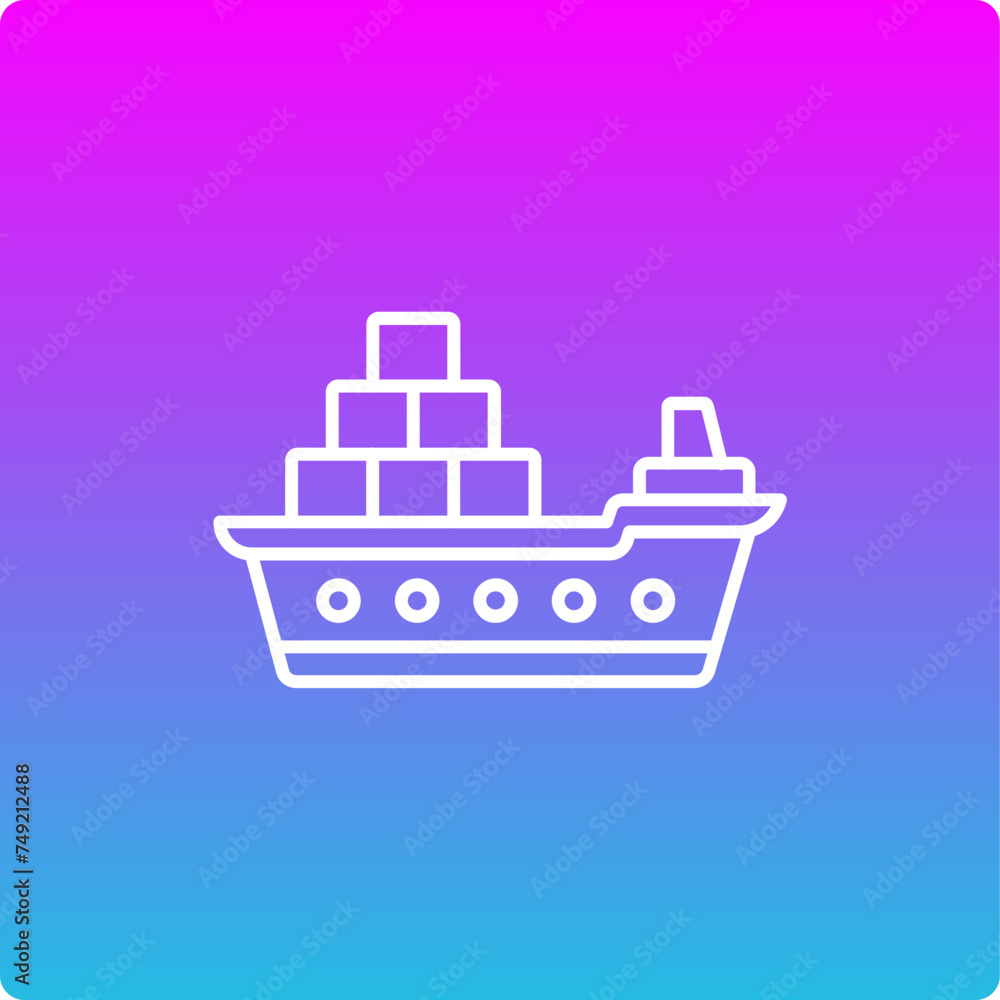 Fototapeta premium Cargo Ship Icon
