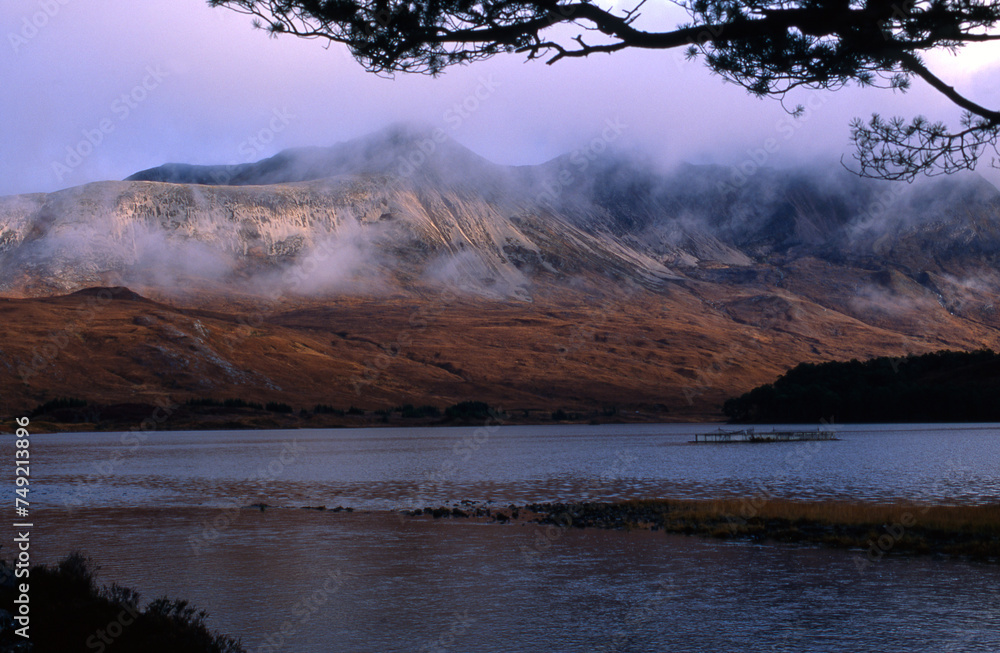 View of Beinn Eighe and Loch Clair from Coulin lodge - Kinlochewe - Wester Ross - Scotland - UK