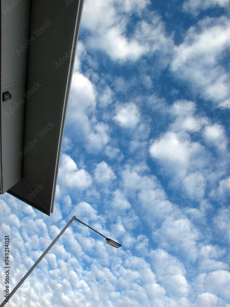 Modern building with blue sky and clouds Modern building with blue sky and clouds