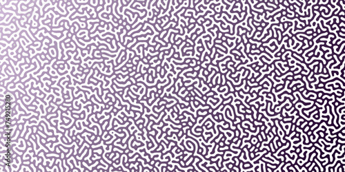Fototapeta Naklejka Na Ścianę i Meble -  Turing Abstract Pattern. White and purple color diffusion reaction seamless pattern. abstract Reaction-diffusion or Turing pattern suitable for any business. 