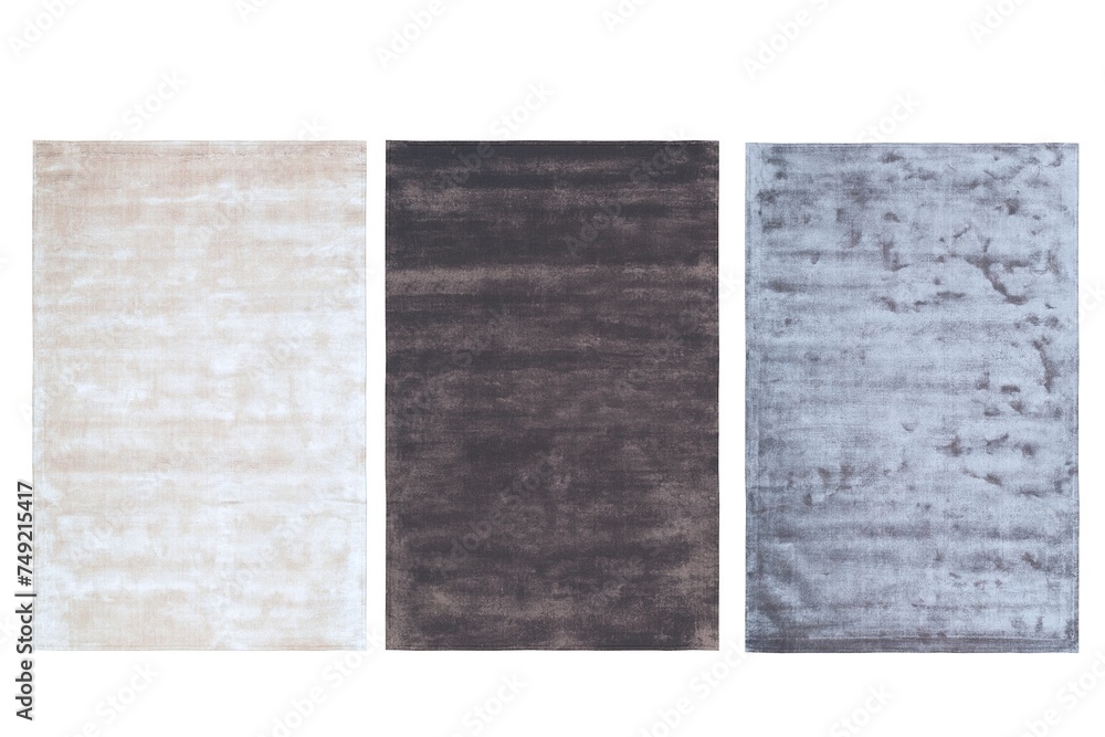 Fototapeta premium decorative rug for the interior isolated on white background, home decor, 3D illustration, cg render