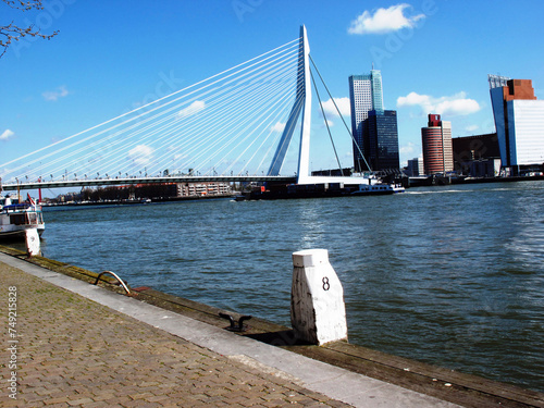 Erasmus bridge viewed from Stieltjestraat - Rotterdam - The Netherlands