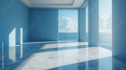 Blank wall mockup with clean modern interior. © tong2530
