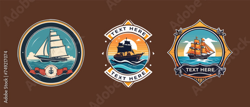 Marine logo design, for UI, poster, banner, social media post, branding