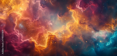 Neon Nebula, high resolution background photo