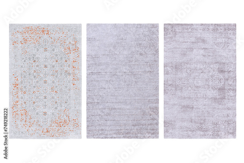  decorative rug for the interior isolated on transparent background, home decor, 3D illustration, cg render