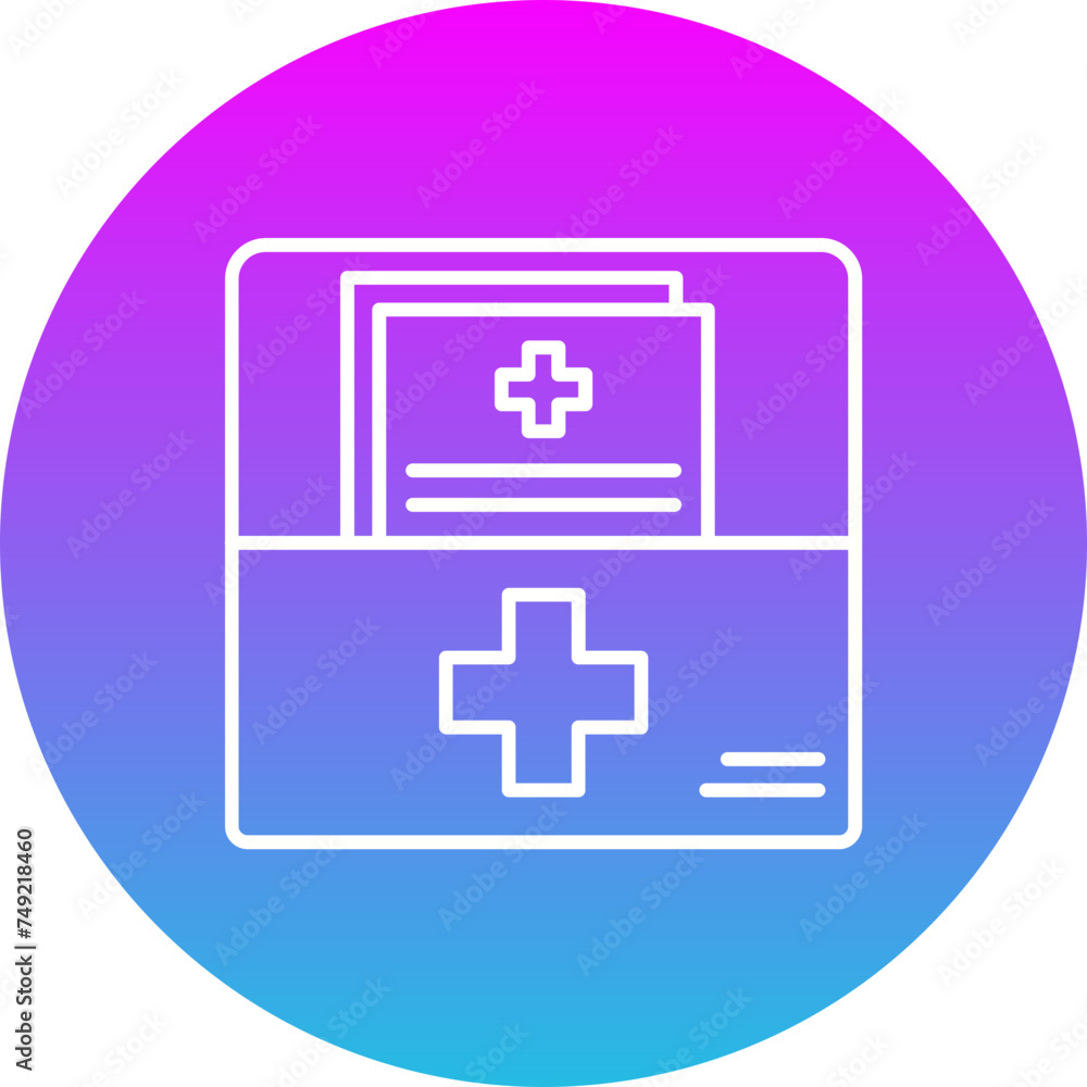 Fototapeta premium Medical file Icon
