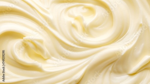 close up of mayonnaise cream texture as background
