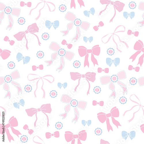 coquette Cute Ribbons and Decorative Bows - Whimsical Illustrations